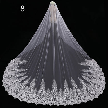 Bride Wedding Master Wedding Veil Long Long Tail