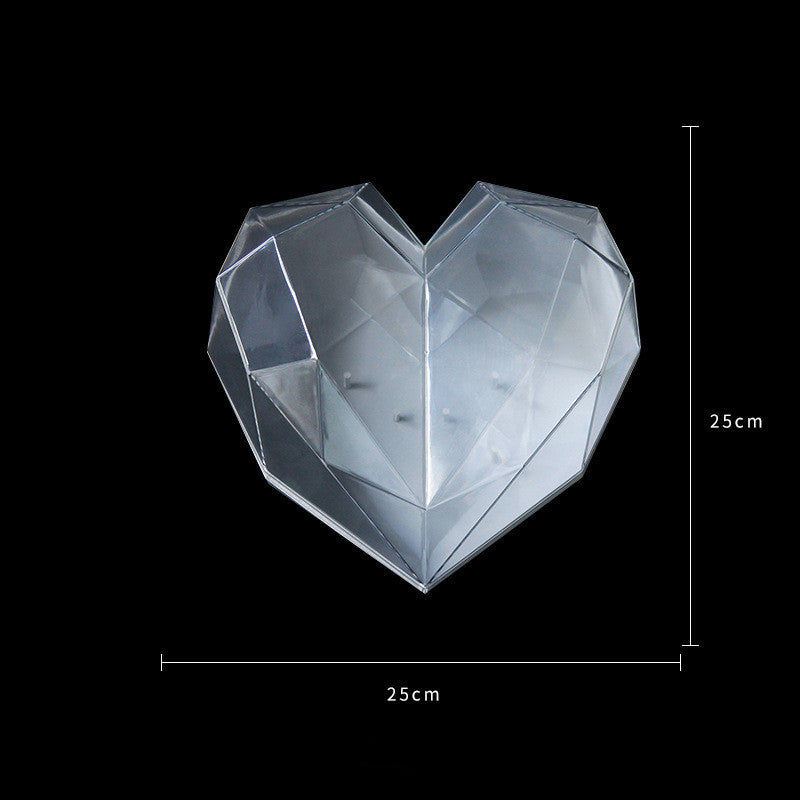 Valentine's Day Crystal Heart Flower Box