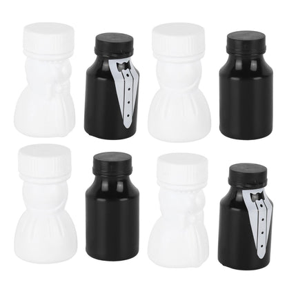 26PCS Wedding Bubble Bottles Bride and Groom Shape Mini Bubble Party Bottle for Anniversary Engagement Bridal Celebration Black and White