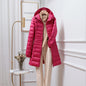 Women's Solid Color Casual Hooded Down Jacket