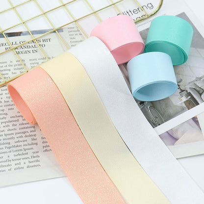 Sprinkle Colorful Glittering Powder Scene Decoration Gift Packaging Ribbed Band Silk Ribbon Webbing