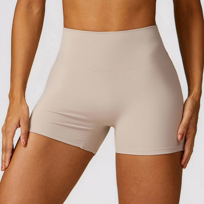 Running Fitness Tight Sports Brushed High Waist Yoga Shorts