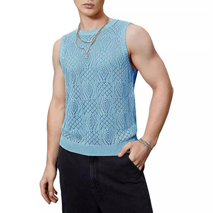 Men's Knitted Hollow Breathable Vest