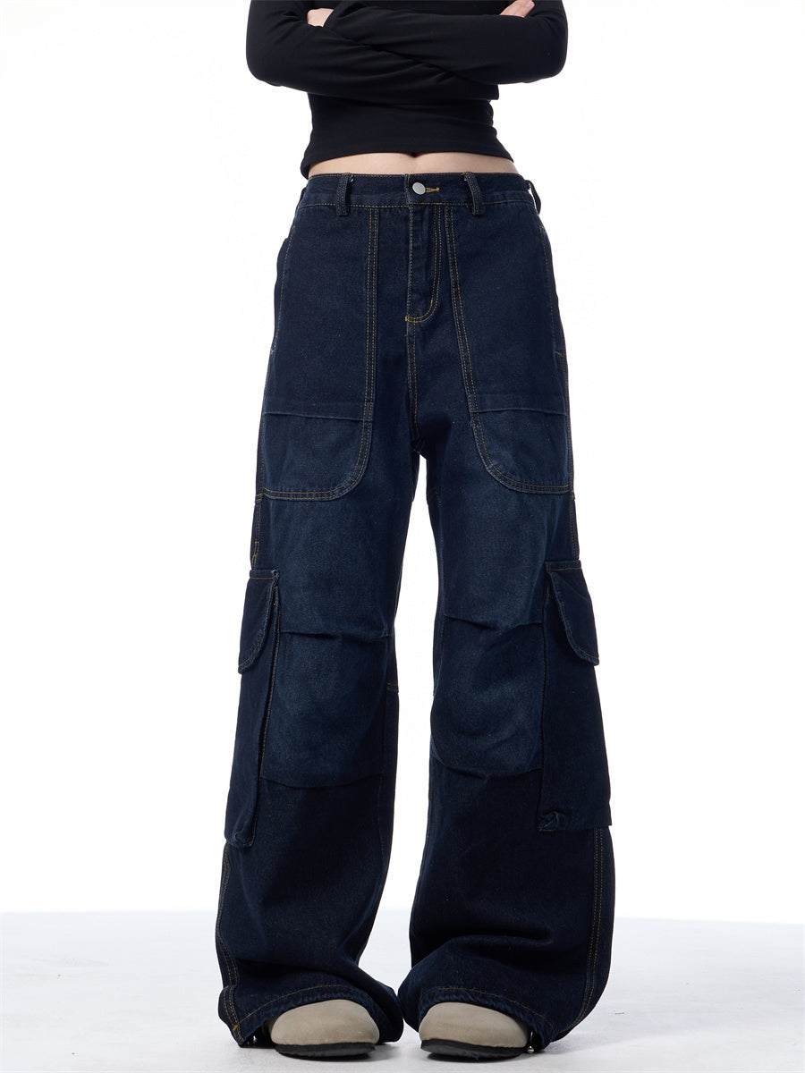 American Vintage Crumpled Cargo Jeans