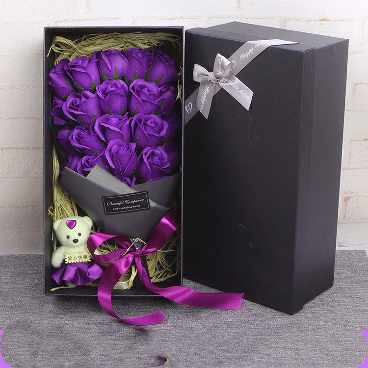 Rose Bouquet Soap Flower Gift Box