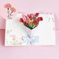 3D PopUp Flower Bouquet Cards Gifts Anniversary PopUp Mom Floral Bouquet Wife Invitation Card Greeting Cards Mothers Day Cards Postcard