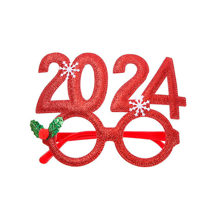 2024 New Year Christmas Glasses Children Gift Party Decoration