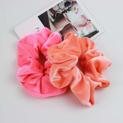 Fluorescent Color Updo Hair Ring Women's Flannel