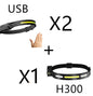 COB LED Induction Riding Headlamp Flashlight USB Rechargeable Waterproof Camping Headlight With All Perspectives Hunting Light