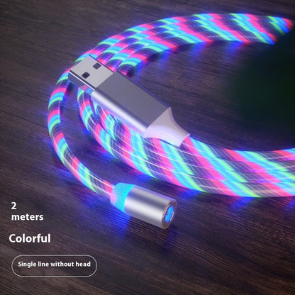 Magnetic Charging Cable Streamer Fast Charging Cable Lighting Micro USB Cable LED Magnet Charger Type-C Cable