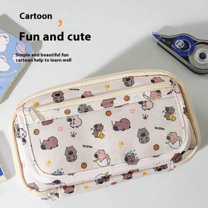 Cute Cartoon Large Capacity Good-looking Children Stationery Pencil Case