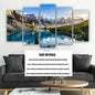 5 Piece Canvas Wall Arts Moraine Lake And Mountain Living Room Modular Modern Picture Home Decor