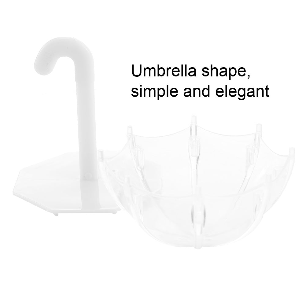 24Pcs Innovative Umbrella Shape Plastic Candy Box Container for Wedding Baby Birthday PartyWhite