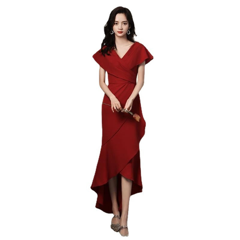 Fishtail Waist-tight Banquet Irregular Dress