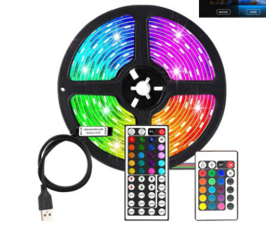 Bandă luminoasă cu LED-uri RGB colorate pentru atenuare