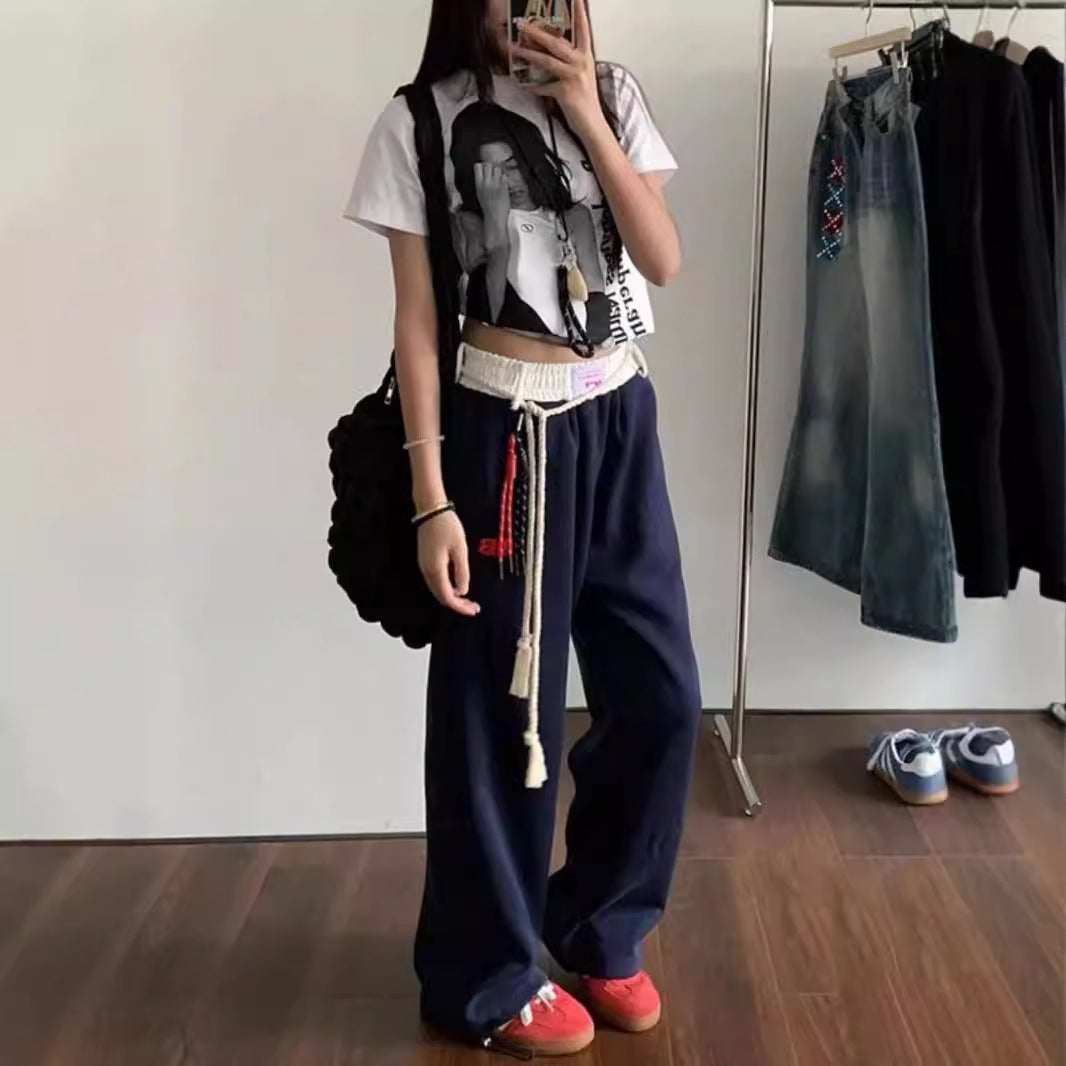 Retro Casual Pants Sweatpants For Women Autumn And Winter