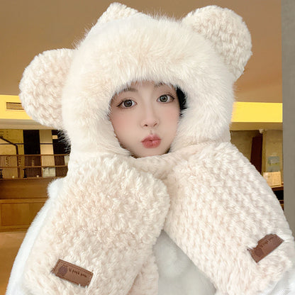 Outdoor Keep Warm Plush All-matching Cold-proof Scarf