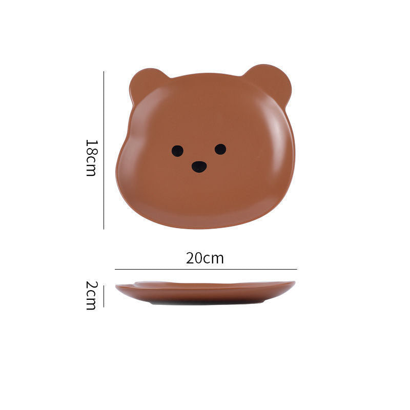 Home Cartoon Cute Bear-shaped Dinner Plate