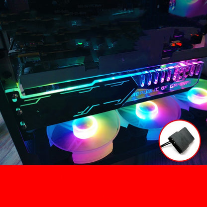 Transverse Mounted LED Light Bar Emitting Case Decoration RGB Graphics Card Bracket