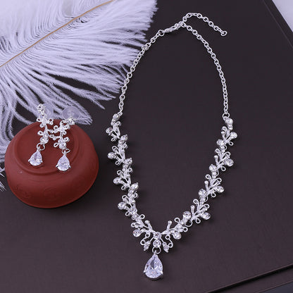 Bridal Rhinestone Zircon  Necklace