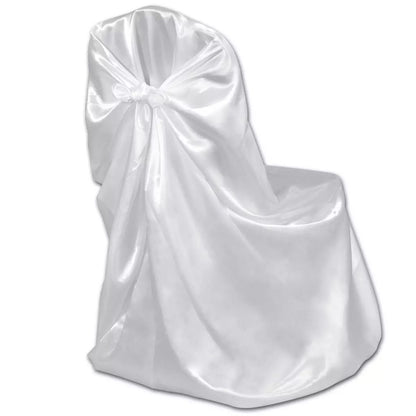 6 pcs White Chair Cover for Wedding Banquet