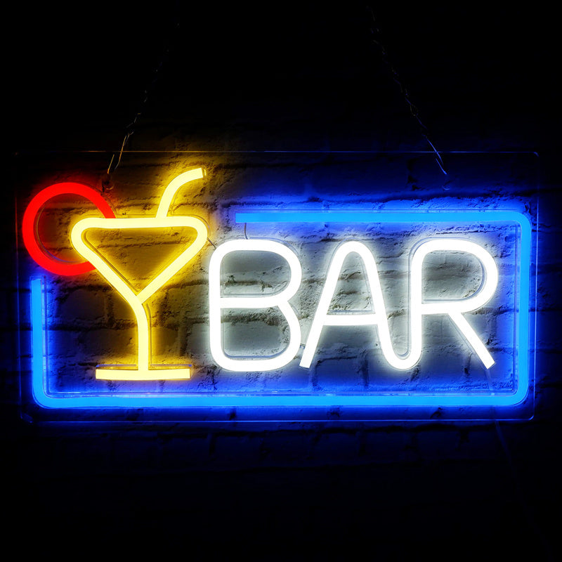 Brightly Colored Neon Advertising Lights For Bar Parties