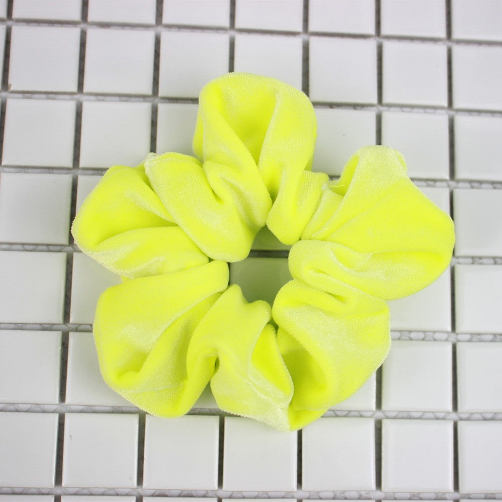 Fluorescent Color Updo Hair Ring Women's Flannel