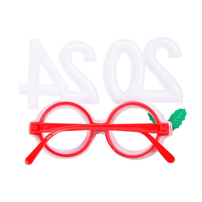 2024 New Year Christmas Glasses Children Gift Party Decoration