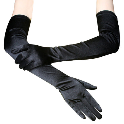 Women's Long Dress Satin Gloves