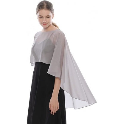 Einfarbiger, dünner, atmungsaktiver Chiffon-Sonnenschutzschal für Damen