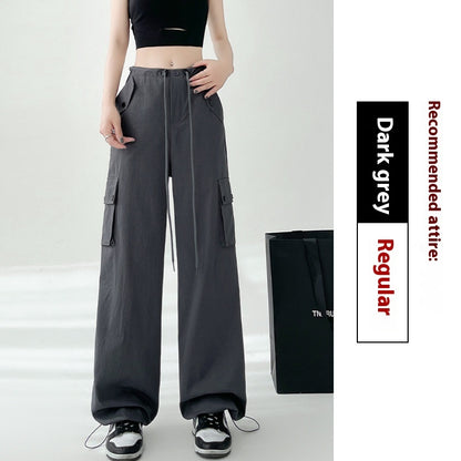 Women's High Waist Casual Sports Wide-leg Pants