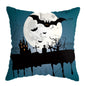 Linen Skull Halloween Pillow Cover