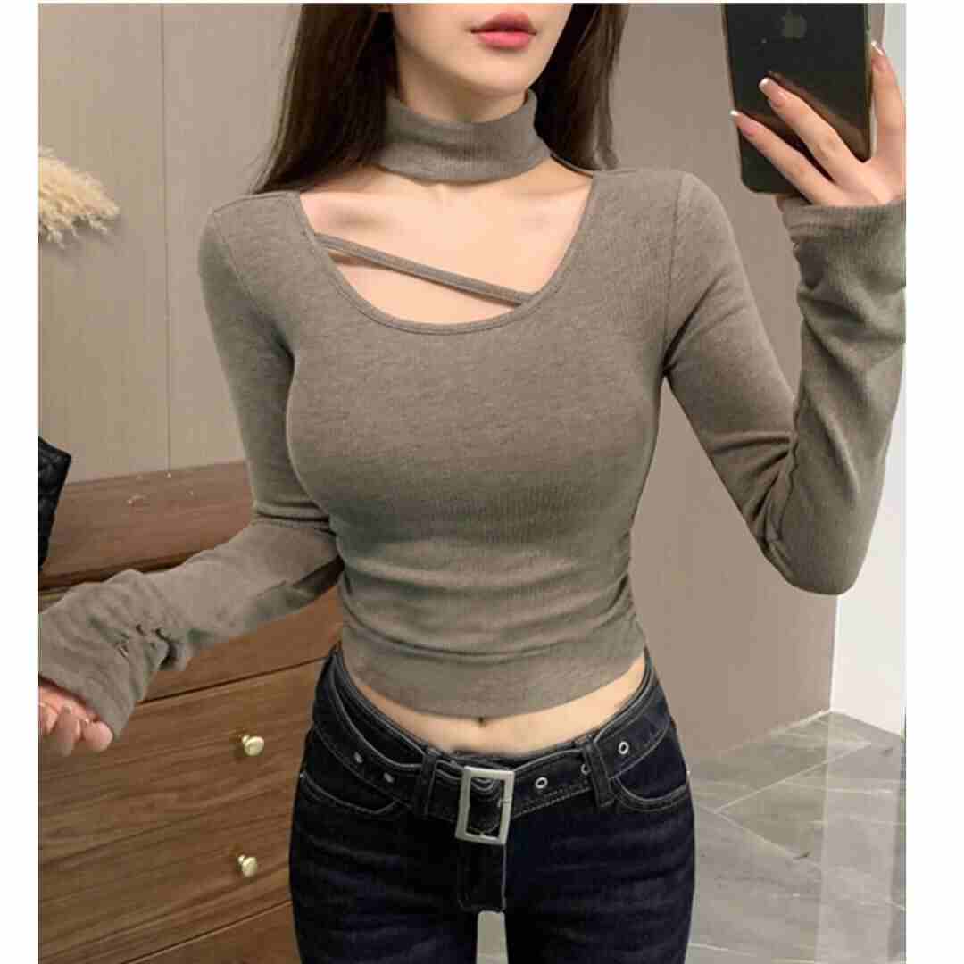 Dralon Inner Bottoming Shirt Women's Long-sleeved T-shirt