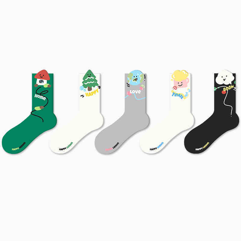 Cartoon Design Sense Spring And Autumn Stocking Cotton