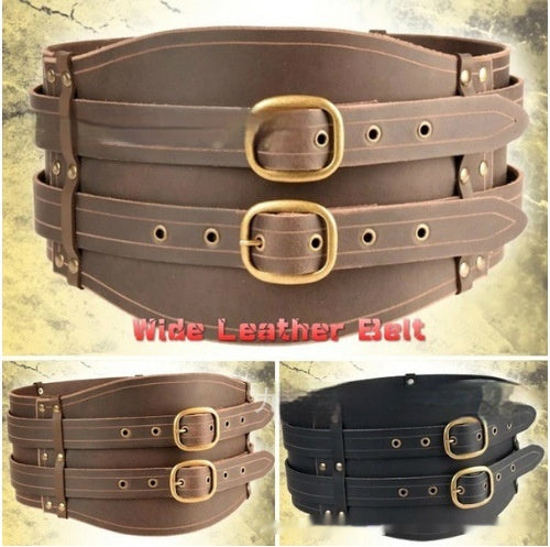 Wish Halloween Crăciun Medieval Knight Belt Retro Wide Belt Fashion Belt Recuzită Accesorii