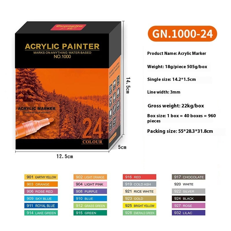 48 Colors Painting DIY Ceramic Graffiti Water-based Marker Package