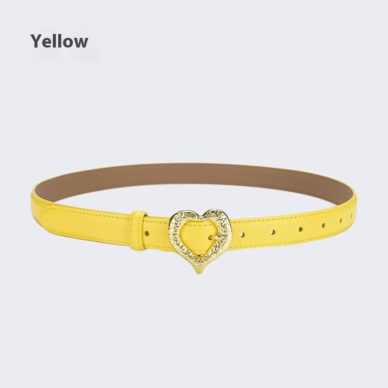 Personalized Love Leather Belt Female Fashion Belt Decoration