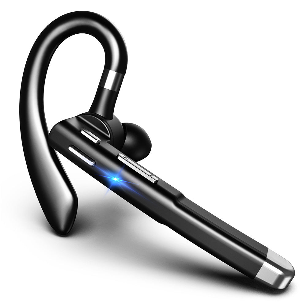 Bluetooth Earpiece Single Ear Wireless Rotatable Handsfree Headset with Battery Display Charging Case for Driving Office Business