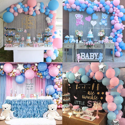 Gender Secret Boy Girl Balloon Arch Bridge Set Balloon Chain Blue Birthday Party Decorations