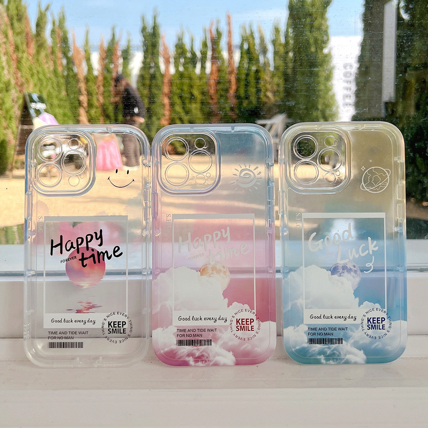 Gradient Transparent Color Cloud Letter 13 12 11  Pro Pro Max Mobile Phone Case