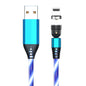 540 Rotate Luminous Magnetic Cable 3A Fast Charging Mobile Phone Charge Cable For LED Micro USB Type C For I Phone Cable