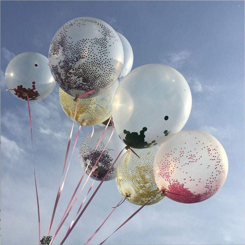 Confetti Balloons Clear Ballons Party Wedding