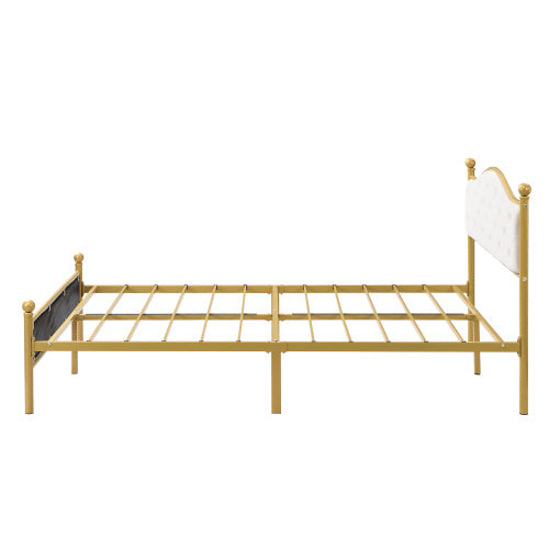 Metal Bed Frame With Slatted Frame