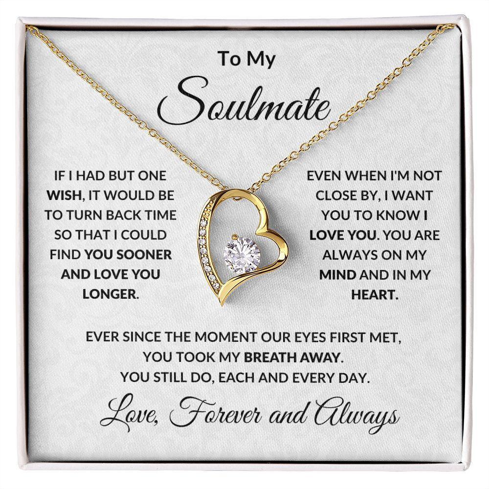 Gift For Women Wife Her Girlfriend Necklace Stainless Steel To My Soulmate The Day I Met You Forever Love Necklace