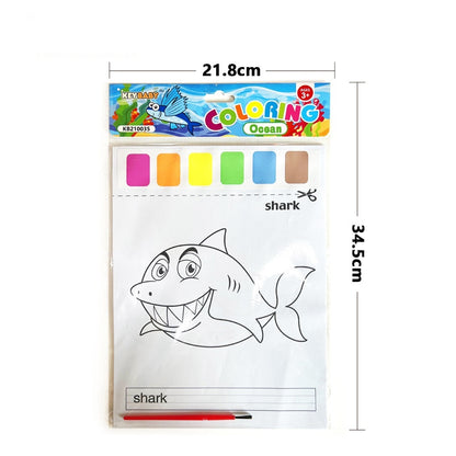 Color Filling Painting Children's Drawing Paper Watercolor Coloring