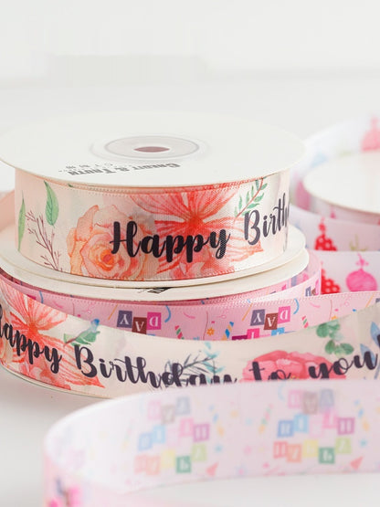 Color Heat Transfer Craft Ribbon Balloon Color Cake Packaging Gift Ribbon