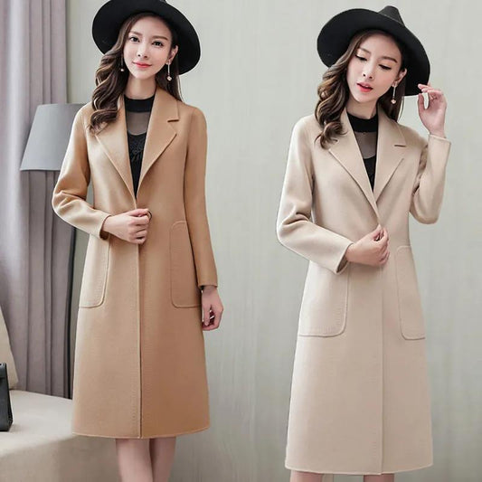 Mid-length Loose Wool Overcoat Women's Coat