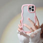 Wave Border Mobile Phone Case Solid Color Simple Candy Color