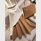 Women's Winter Brown Contrast Skirt