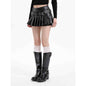 PU Leather Skirt Women's High Waist A- Line Skirt